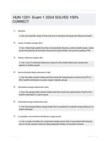HUN 1201- Exam 1 2024 SOLVED 100% CORRECT