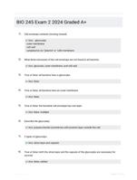 BIO 245 Exam 2 2024 Graded A+