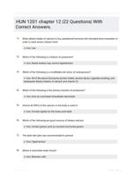 HUN 1201 chapter 12 |22 Questions| With Correct Answers.