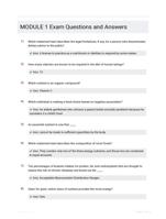 MODULE 1 Exam Questions and Answers