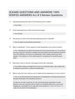(EXAMS  QUESTIONS AND ANSWERS 100% VERIFED ANSWERS A+) # 3 Review Questions