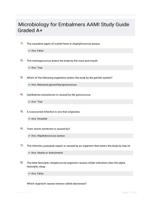 Microbiology for Embalmers AAMI Study Guide Graded A+