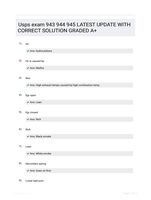 Usps exam 943 944 945 LATEST UPDATE WITH CORRECT SOLUTION GRADED A+