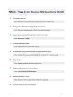 NACC - PSW Exam Review 200 Questions GUIDE