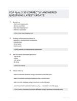 FGP Quiz 3 30 CORRECTLY ANSWERED QUESTIONS LATEST UPDATE