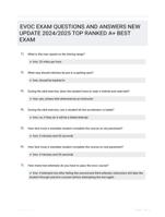 EVOC Exam (Latest 2024 / 2025 )