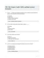 ITE 152- Exam 2 with 100% verified correct Answers