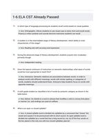 1-6 ELA CST Already Passed