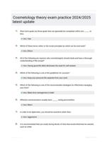 Cosmetology theory exam practice 2024/2025 latest update