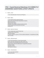 ITEC - Facial Electrical Machines 23 CORRECTLY ANSWERED QUESTIONS LATEST UPDATE