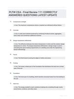 PLTW CEA - Final Review 111 CORRECTLY ANSWERED QUESTIONS LATEST UPDATE