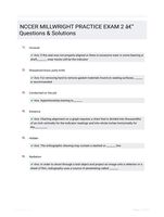 NCCER MILLWRIGHT PRACTICE EXAM 2 - Questions & Solutions
