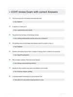 ~ CCHT review Exam with correct Answers