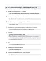 WGU Pathophysiology D236 EXAM QUESTIONS (150 TERMS) WITH VERIFIED DEFINITIONS UPDATED 2024