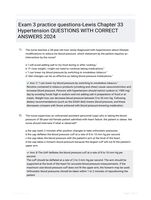 Exam 3 practice questions-Lewis Chapter 33 Hypertension QUESTIONS WITH CORRECT ANSWERS 2024