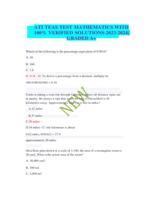 ATI TEAS TEST MATHEMATICS WITH 100% VERIFIED SOLUTIONS-2023-2024| GRADED A+