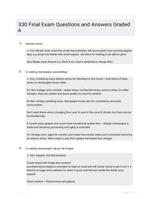 330 Final Exam Questions and Answers Graded A