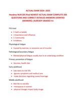 ACTUAL EXAM 2024 -2025  Hondros NUR 205 final NEWEST ACTUAL EXAM COMPLETE 200  QUESTIONS AND CORRECT DETAILED ANSWERS