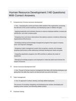 Human Resource Development |140 Questions| With Correct Answers.