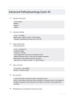 Advanced Pathophysiology Exam #2