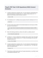 Psych 295 Test 3 |30 Questions| With Correct Answers.