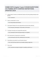 COMD 5070 chapter 5 quiz 3 EXAM QUESTIONS (10 TERMS) WITH VERIFIED DEFINITIONS UPDATED 2024