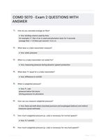 COMD 5070 - Exam 2 QUESTIONS WITH ANSWER