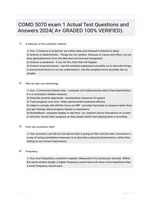 COMD 5070 exam 1 Actual Test Questions and Answers 2024( A+ GRADED 100% VERIFIED).