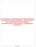 ATI NURSING ATI COMPREHENSIVE PREDICTOR EXITEXAM 2024/2025 WITH NGN NEWLY UPDATED WITH  100% GUARANTEED PASS GRADED A+