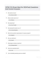 ISTM 210 (Exam Best for 2024Test) Questions And Correct Answers