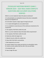 PSYSIOLOGY MIDTERM NEWEST EXAM 2  VERSION 2024  2025 REAL EXAM COMPLETE  QUESTIONS AND ACCURATE SOLUTIONS  VERIFIED