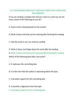 ATI TEAS READING EXAM 2023 -2024 REAL EXAM LATEST QUESTIONS  AND ANSWERS