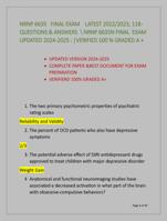 NRNP 6635 FINAL EXAM LATEST 2022/2023, 118 -  QUESTIONS & ANSWERS  NRNP 6635N FINAL EXAM  UPDATED 2024-2025 : |VERIFIED 100%