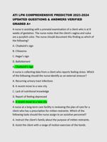 ATI LPN COMPREHENSIVE PREDICTOR 2023-2024  UPDATED QUESTIONS & ANSWERS VERIFIED  GRADED A+