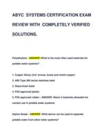 ABYC SYSTEMS CERTIFICATION EXAM  REVIEW WITH COMPLETELY VERIFIED  SOLUTIONS