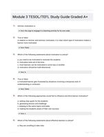 Module 3 TESOL/TEFL Study Guide Graded A+