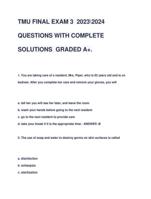 TMU FINAL EXAM 3 20232024  QUESTIONS WITH COMPLETE  SOLUTIONS GRADED A+