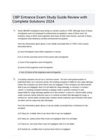 CBP Entrance Exam Study Guide Review with Complete Solutions 2024