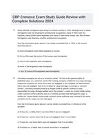 CBP Entrance Exam Study Guide Review with Complete Solutions 2024