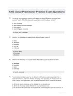 AWS Cloud Practitioner Practice Exam Questions