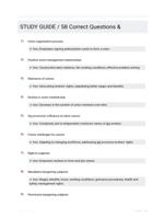 STUDY GUIDE / 58 Correct Questions &
