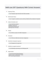 NAB core |357 Questions| With Correct Answers.