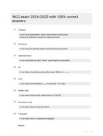 NCC exam 2024/2025 with 100% correct answers