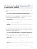 IEC First Year Exam Study Review with 100% Correct Verified Answers