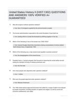 United States History II (HIST-1302) QUESTIONS AND ANSWERS 100% VERIFIED A+ GUARANTEED
