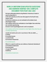 NURS 215 MIDTERM EXAM UPDATED QUESTIONS  AND ANSWERS VERIFIED 100% COMPLETE  DOCUMENT FOR STUDY 2024 -2025