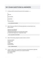 181 EXAM QUESTIONS & ANSWERS