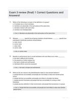 Exam 3 review (final) 1 Correct Questions and Answers!