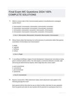 Final Exam MC Questions 2024 100% COMPLETE  SOLUTIONS