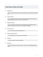 Final Exam 2024 (42 Q&A)
